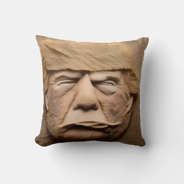 PRESIDENT DONALD TRUMP BURLAP DESIGN KUDDE (Framsida)