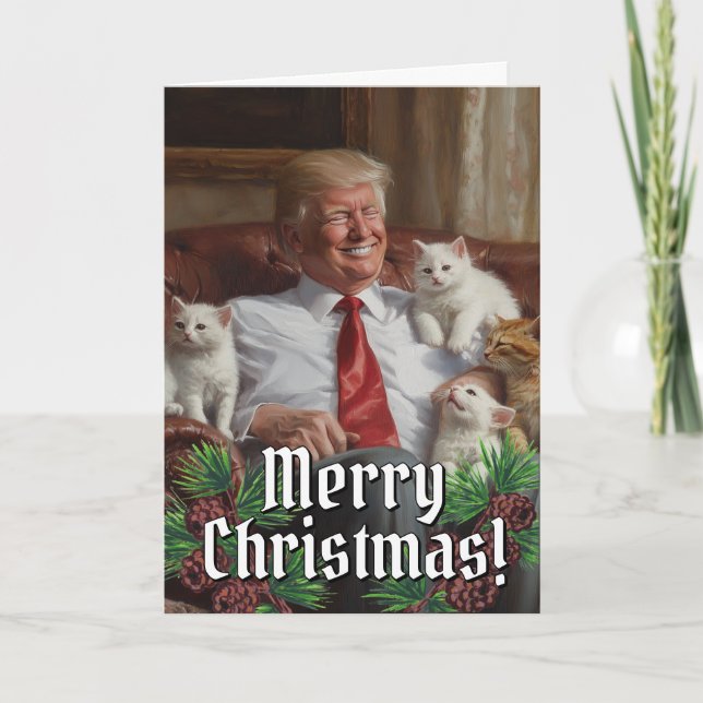 President Donald Trump Cats Kittens jul 2024 Helgkort (Framsida)