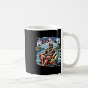 President Donald Trump Chillin som en Felon-sommar Kaffemugg