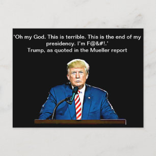 President Donald Trump citerar Memorabilia Vykort