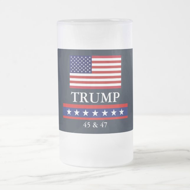 PRESIDENT DONALD TRUMP FROSTAT GLAS MUGGE FROSTAT ÖLGLAS (Center)