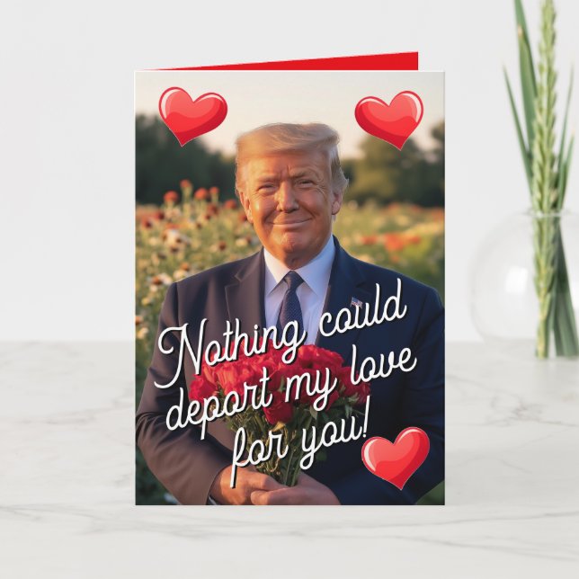 President Donald Trump Funny Kärlek Valentines day Helgkort (Framsida)