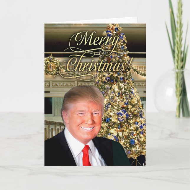 President Donald Trump God jul Hälsning Helgkort (Framsida)
