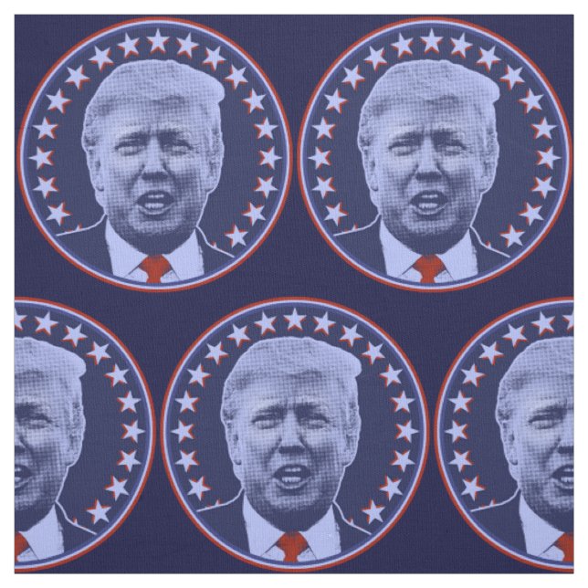 President Donald Trump i blått Tyg (Provkarta)