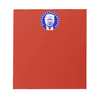 President Donald Trump i Blue Anteckningsblock
