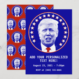 President Donald Trump i Blue Inbjudningar