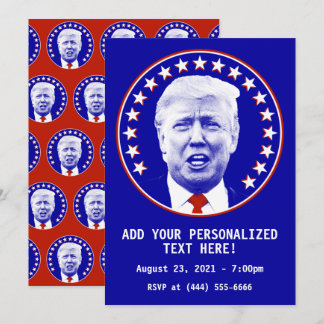 President Donald Trump i Blue Inbjudningar