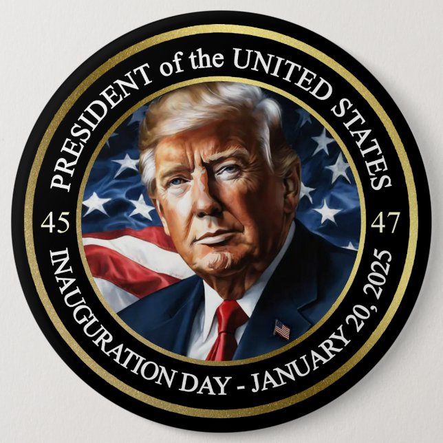 President Donald Trump Inauguration 2025 Knapp (Framsida)