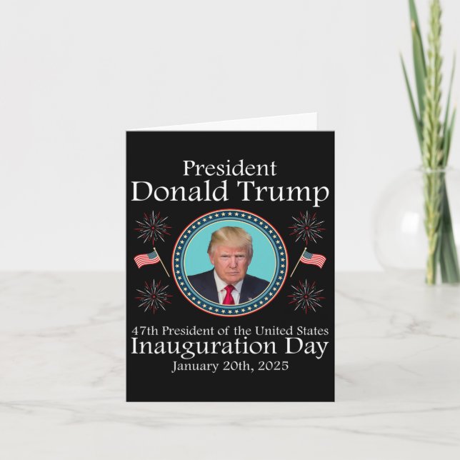 President Donald Trump Inauguration 2025 Memorabil Kort (Framsida)