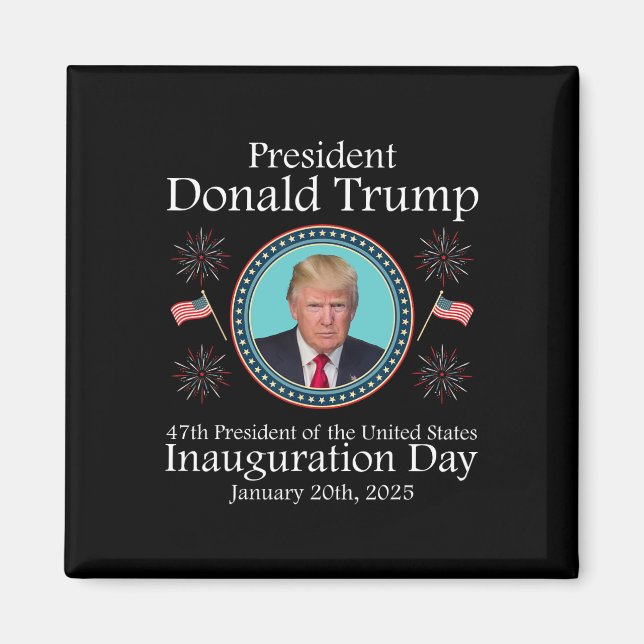 President Donald Trump Inauguration 2025 Memorabil Magnet (Framsidan)