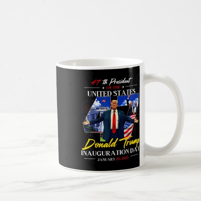 President Donald Trump Inauguration Day 2025 47:e Kaffemugg (Höger)