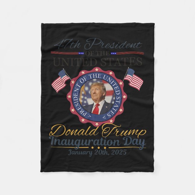 President Donald Trump Inauguration Day 2025 5 Fleecefilt (Framsidan)