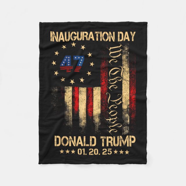 President Donald Trump Inauguration Day 2025 Fleecefilt (Framsidan)
