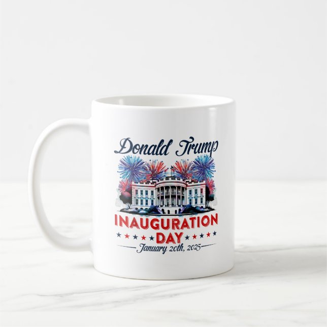 President Donald Trump Inauguration Day 2025 Kaffemugg (Vänster)