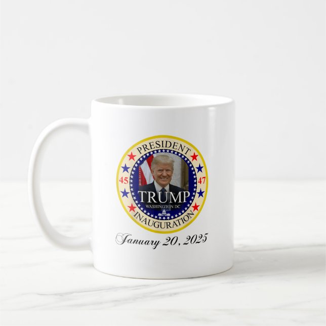 President Donald Trump Inauguration Day 2025 Kaffemugg (Vänster)