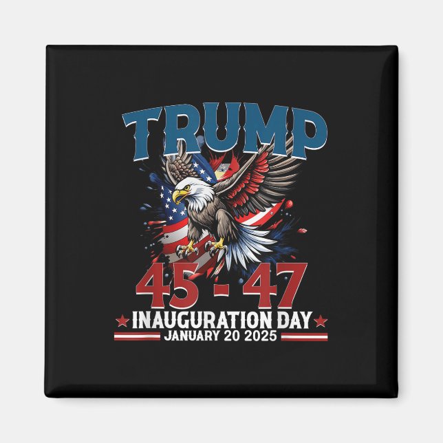 President Donald Trump Inauguration Day 2025 Magnet (Framsidan)