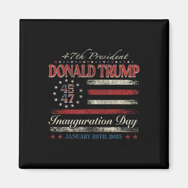President Donald Trump Inauguration Day 2025 Magnet (Framsidan)
