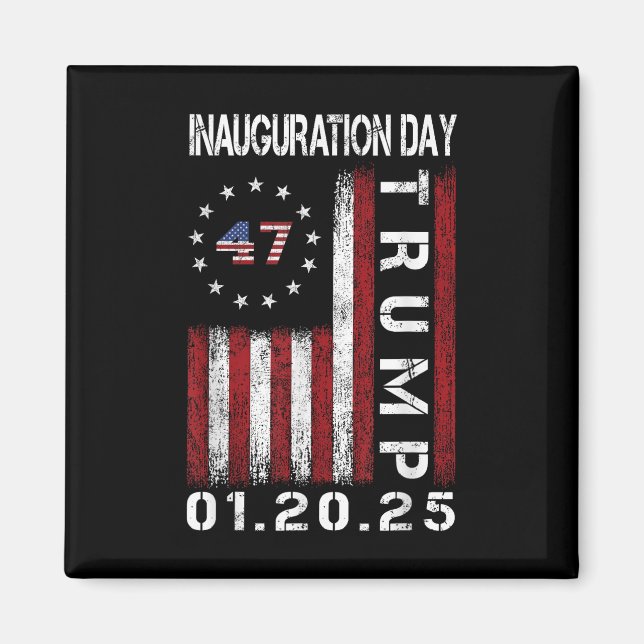 President Donald Trump Inauguration Day 2025 Magnet (Framsidan)