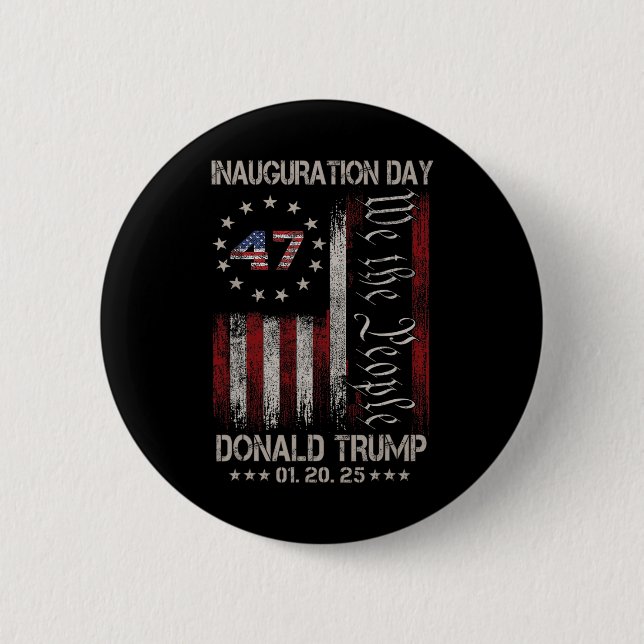 President Donald Trump Inauguration Day 2025 Memor Knapp (Framsida)