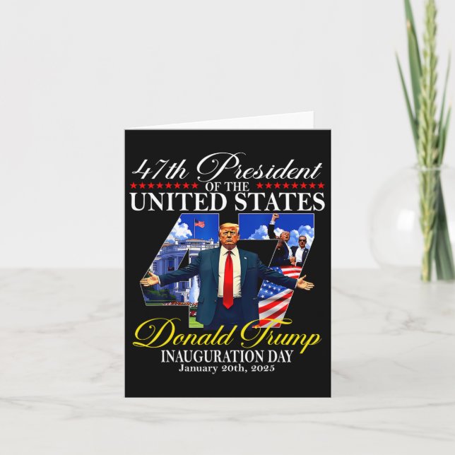 President Donald Trump Inauguration Day 2025 Memor Kort (Framsida)