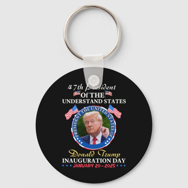 President Donald Trump Inauguration Day 2025 Memor Nyckelring (Framsida)