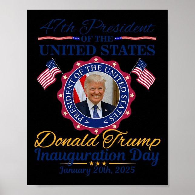 President Donald Trump Inauguration Day 2025 Memor Poster (Framsidan)