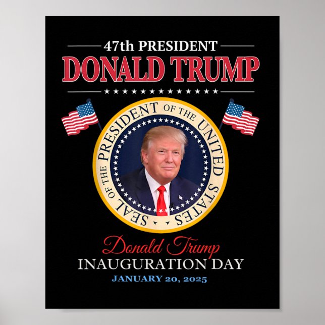 President Donald Trump Inauguration Day 2025 Memor Poster (Framsidan)