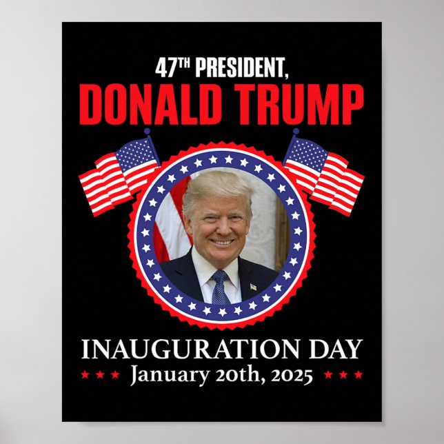 President Donald Trump Inauguration Day 2025 Memor Poster (Framsidan)