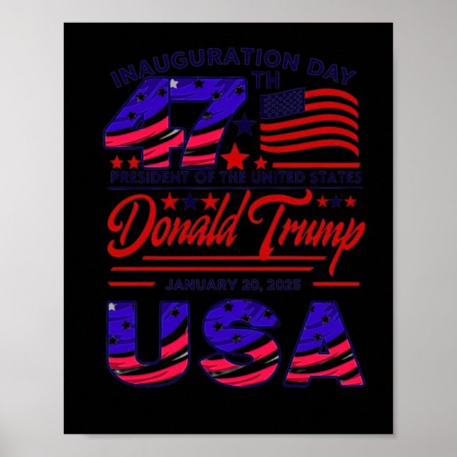 President Donald Trump Inauguration Day 2025 Memor Poster (Framsidan)