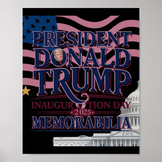 President Donald Trump Inauguration Day 2025 Memor Poster (Framsidan)