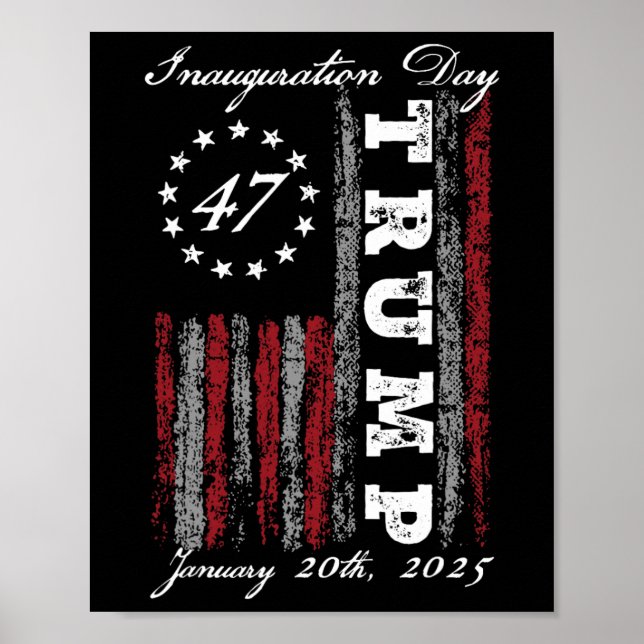 President Donald Trump Inauguration Day 2025 Us Fl Poster (Framsidan)
