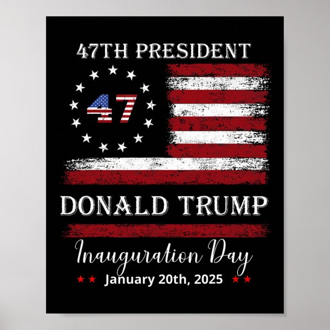 President Donald Trump Inauguration Day 2025 Vinta Poster (Framsidan)