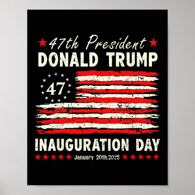 President Donald Trump Inauguration Day 2025 Vinta Poster (Framsidan)