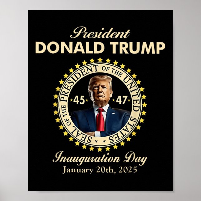 President Donald Trump Inauguration Day 20 januari Poster (Framsidan)