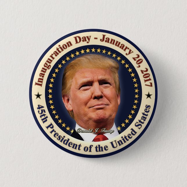 President Donald Trump Inauguration Day Souvenir Knapp (Framsida)