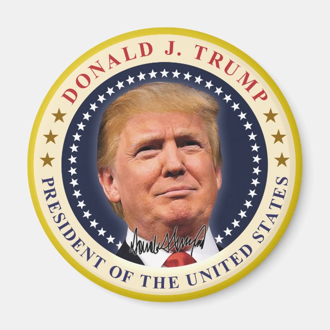 President Donald Trump Inauguration Day Souvenir Magnet (Framsidan)