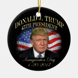 President Donald Trump Inauguration minnesstund Julgransprydnad Keramik