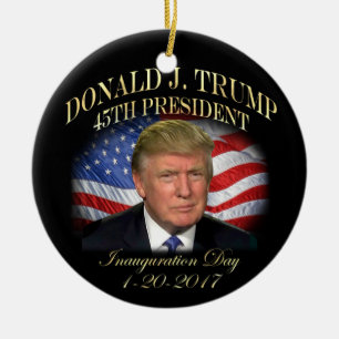 President Donald Trump Inauguration minnesstund Julgransprydnad Keramik