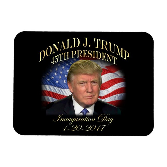 President Donald Trump Inauguration minnesstund Magnet (Horisontell)