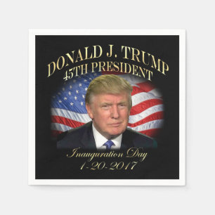 President Donald Trump Inauguration minnesstund Pappersservett
