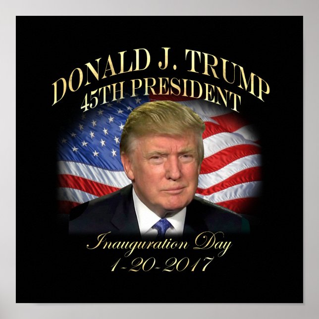 President Donald Trump Inauguration minnesstund Poster (Framsidan)