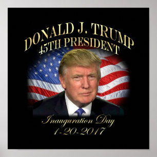 President Donald Trump Inauguration minnesstund Poster