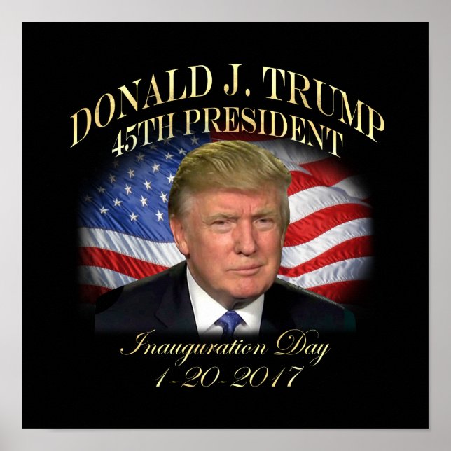 President Donald Trump Inauguration minnesstund Poster (Framsidan)