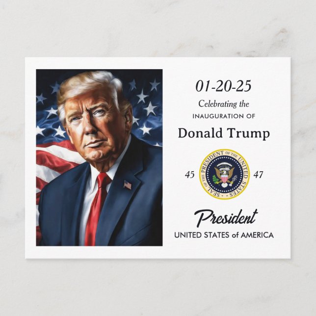 President Donald Trump Inauguration Watch Party Inbjudan Vykort (Framsida)