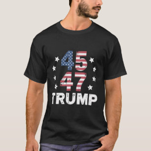 President Donald Trump invigning dag 2025 USA Flag T Shirt