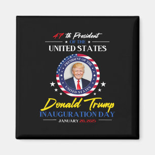 President Donald Trump invigningens dag 2025 47:e Magnet