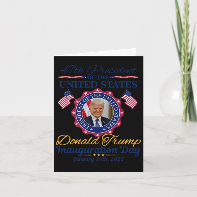 President Donald Trump invigningens dag 2025 Minne Kort (Framsida)