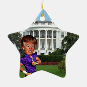 President Donald-trump Julgransprydnad Keramik