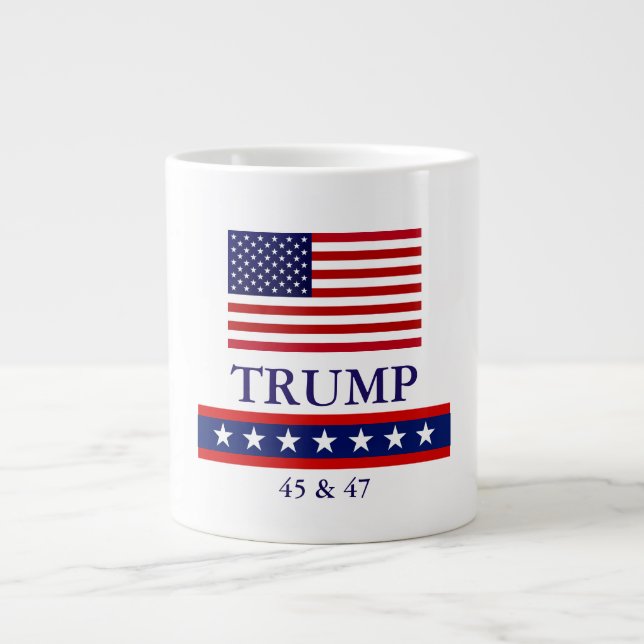 PRESIDENT DONALD TRUMP JUMBO KAFFEKOPP MUGG (Framsidan)