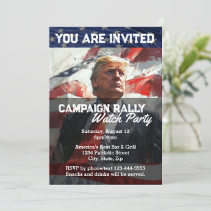 President Donald Trump Kampanj Watch Party Anpassn Inbjudningar